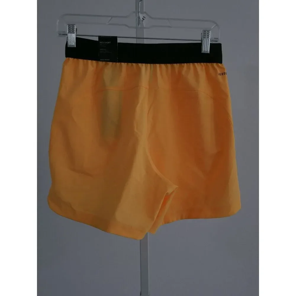 adidas Men's Axis Woven 5” Training Shorts Zippered hand pockets  Yellow XS